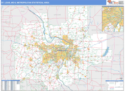 St. Louis Metro Area Digital Map Basic Style